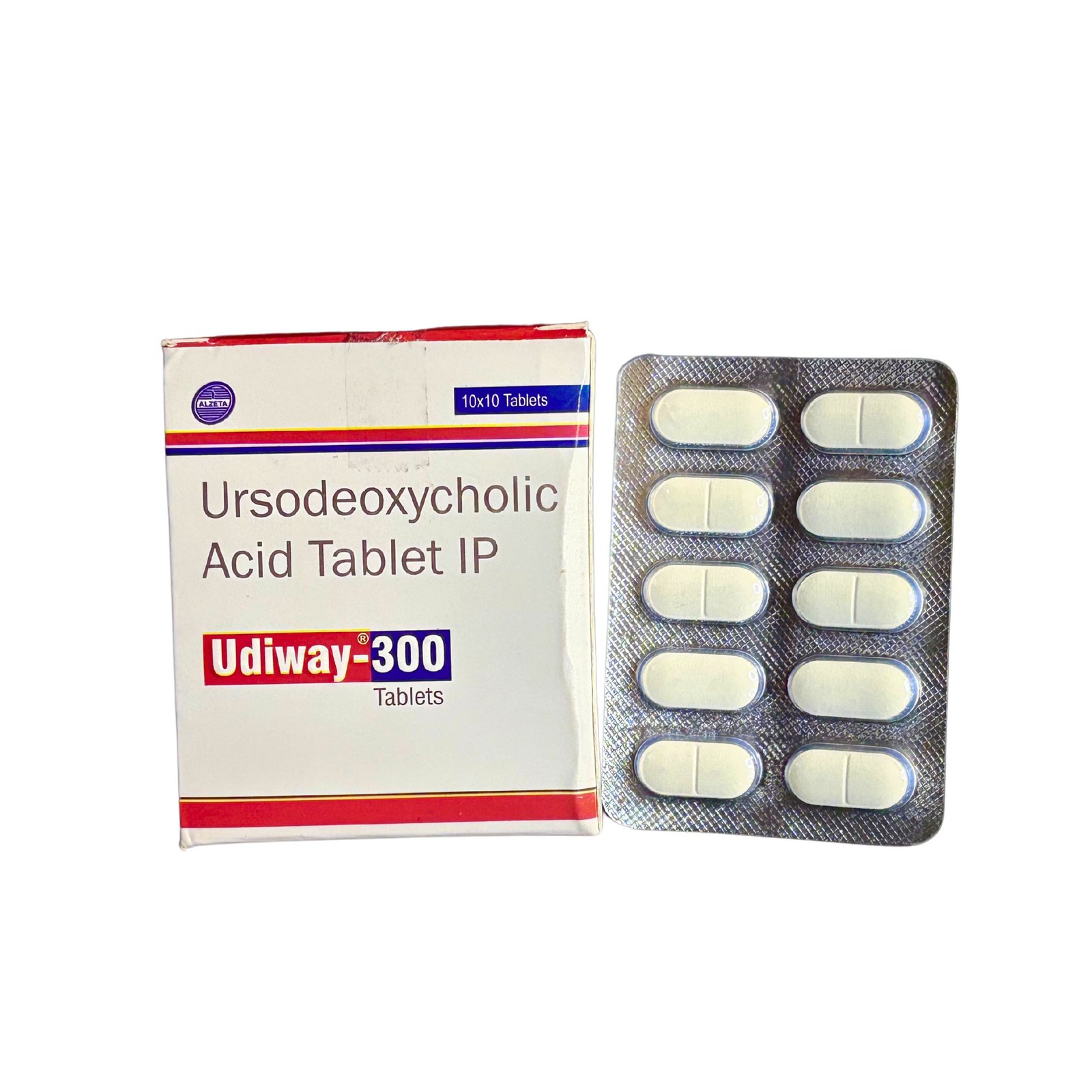 UDIWAY 300 Ursodeoxycholic Acid 300MG Tablets for Liver Disease and Gallstones.