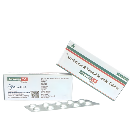 ACEWIN-T4 Aceclofenac and Thiocolchicoside Muscle Relaxant Tablets