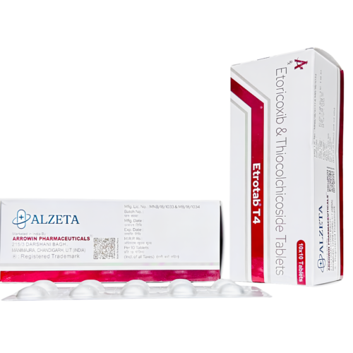 ETROTAB-T4 Etoricoxib and Thiocolchicoside Tablets by Arrowin Pharma