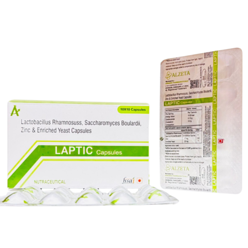Laptic Caps Probiotic Capsules with Lactobacillus Rhamnosus and Saccharomyces Boulardii by Arrowin Pharmaceuticals