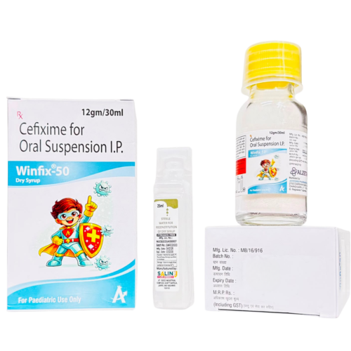 Winfix-50 | Cefixime 50mg Dry Syrup for Infants by Arrowin Pharmaceuticals