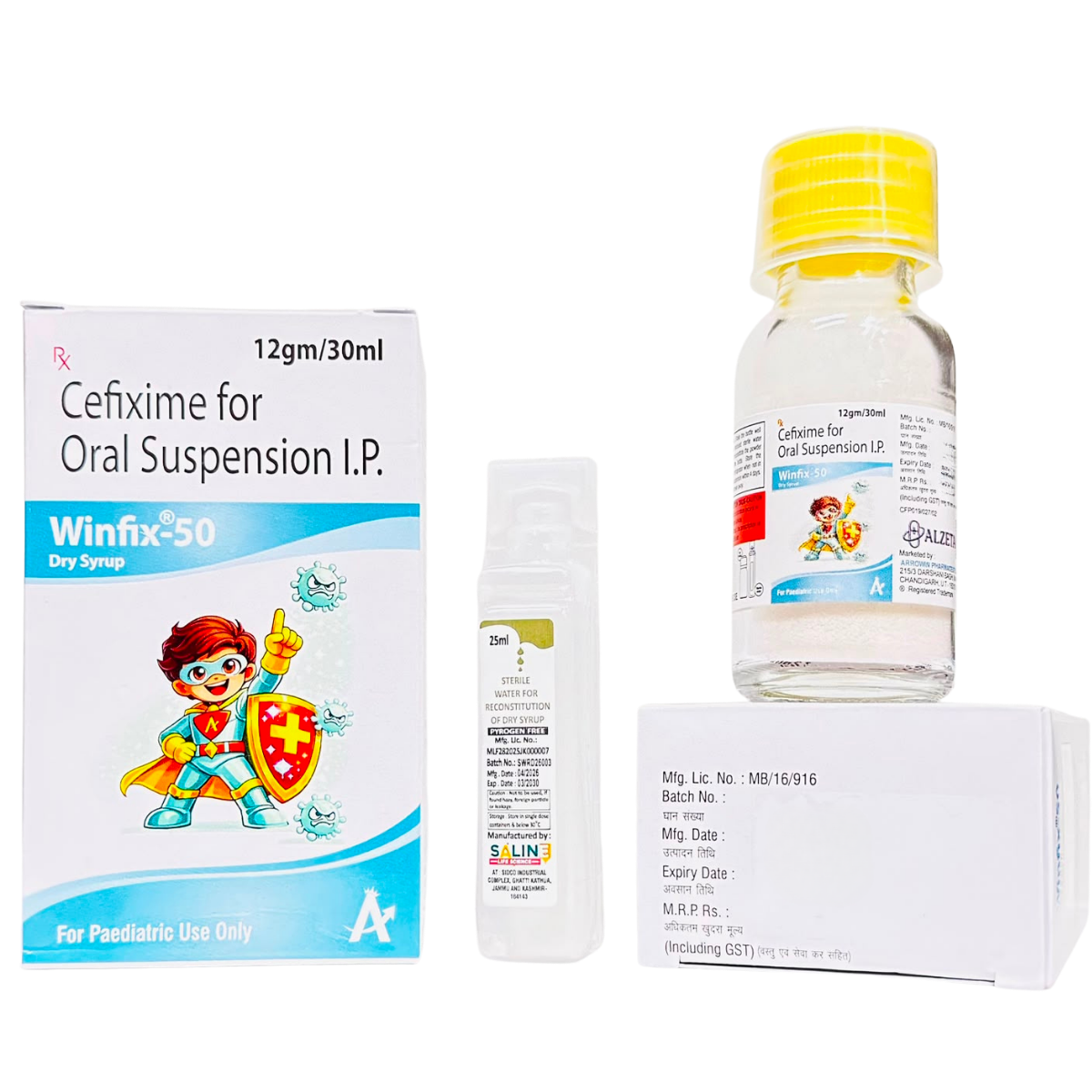 Winfix-50 | Cefixime 50mg Dry Syrup for Infants by Arrowin Pharmaceuticals