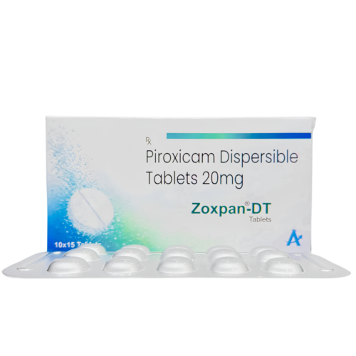 Zoxpan-DT Piroxicam 20mg Dispersible Tablet by Arrowin Pharmaceuticals.