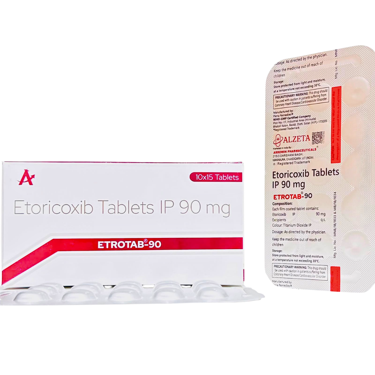 Etrotab-90 Etoricoxib 90mg Tablet for Arthritis and Joint Pain by Arrowin Pharmaceuticals